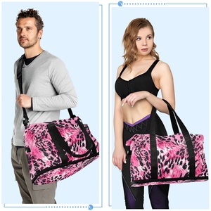 pink Leopard Print Patterns Portable <b>Large</b> Size Expandable Gsdhion <b>Duffel</b> Sport Travel Top Quality <b>Bag</b> - Product Image 6