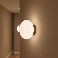Nouvelle lampe murale/plafond LED moderne en aluminium de forme oblongue en verre IP44 pour la décoration intérieure 2270