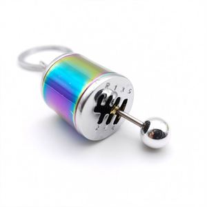 1 pièce Porte-clés de voiture en métal chromé NEO, design moyeu de roue, bouteille de gaz azote, amortisseur, sifflet, Dropshipping - Product Image 4