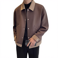 Veste ample pour homme en version coréenne de luxe légère pour l'automne et l'hiver, de haute qualité, avec des poches en relief, nouvelles couleurs contrastées