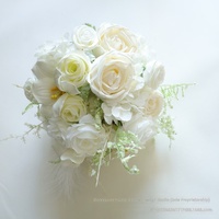 Bouquet de mariée en fleurs artificielles en soie Yi Yage SH272, décoration de la maison, table, tulipes blanches faites à la main