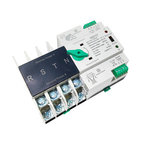 Commutateur <span class=keywords><strong>de</strong></span> transfert automatique triphasé CE sur rail DIN, double alimentation, sélecteur électrique, alimentation ininterrompue 4P 100A 125A <span class=keywords><strong>pour</strong></span> solaire - Product Image 6