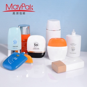 Personalizado vacío 30ml 40ml 50ml 60ml 3 capas de plástico Mini tamaño de bolsillo blanco Squeeze huevo protector solar botella - Product Image 1