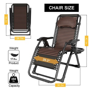 <span class=keywords><strong>Chaise</strong></span> de détente réglable extérieure pliante de jardin inclinable réglable plage bureau sieste camping salon <span class=keywords><strong>Anti</strong></span> zéro <span class=keywords><strong>gravité</strong></span> - Product Image 5