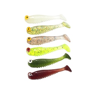 Fábrica al por mayor Luya Bait Live Luminous T-Tail Maid Fish Lure 55mm 75mm PVC para River Lake Fishing Bulk Soft Fishy Flavor - Product Image 1