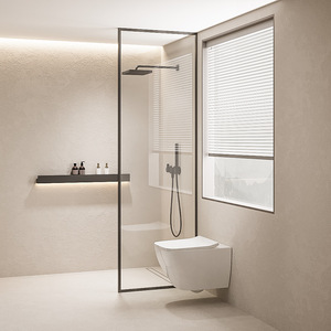 Charnière Porte De Douche - Nickel Brossé Avec Accents Dorés - 10 Degrés - Neuf