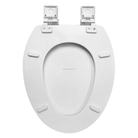Siège de toilette en bois à fermeture douce 17'' 19'' norme américaine, HDF MDF, imperméable, durable, logo personnalisé, usine chinoise