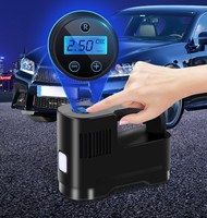 Compresseur d'air portable sans fil 12V en ABS 120W 25L/min avec manomètre numérique automatique pour gonflage de pneus