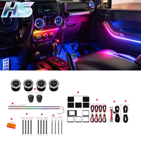 Kit d'éclairage intérieur LED pour voiture, éclairage ambiant pour Jeep Wrangler JK, turbine de ventilation, 64 couleurs pour Jeep Wrangler 2011-2026