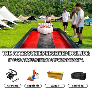 Jeu géant de bowling gonflable pour équipes sportives, pour enfants et adultes, AirFunPro, location pour fêtes, usage commercial - Product Image 3