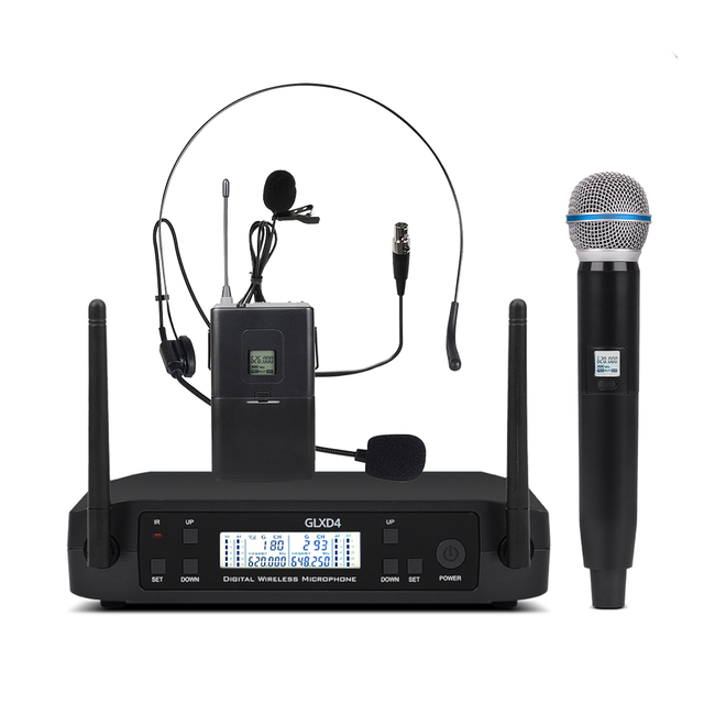 GLXD4 GLXD24 BETA58 BETA58A Wireless Collar Headset Handheld Microphone for Stage Performances DJ Speech