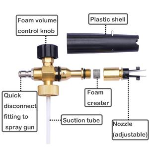 Stm High Pressure <b>Car</b> Wash Gun With Foam Bottle Copper Valve Stainless Steel Nozzle For <b>Car</b> Washing Landscaping - Product Image 3