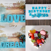 INTODIY moules en résine de Silicone 16 cm 26 grandes lettres Extra 3d Jumbo Alphabet géant a-z lettres en forme moule en Silicone époxy