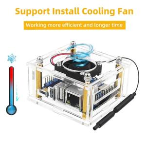 Orange <span class=keywords><strong>Pi</strong></span> Zero 3 Acryl gehäuse Optionaler Lüfter Kühlkörper Aktiver Passiver Kühler Transparente Schale für Orange <span class=keywords><strong>Pi</strong></span> Zero 3 - Product Image 3
