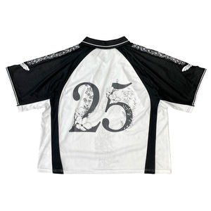 <span class=keywords><strong>Ensemble</strong></span> de maillot de football rétro en maille personnalisé de haute qualité OEM populaire pour adultes unisexe, chemises d'entraînement légères et respirantes - Product Image 2