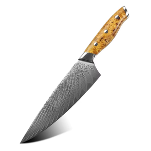 Vente chaude 67 Couches Damas Acier Kiritsuke <span class=keywords><strong>Couteau</strong></span> De Chef Sharp Viande Légumes <span class=keywords><strong>Couteau</strong></span> De Cuisine avec Manche En Résine De Bois pour Bouchers - Product Image 2