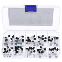 Kit de 100 pièces de 10 types de tubes régulateurs de tension à trois bornes comprenant 78L05 78L12 78L15 LM317 79L15 Composants électroniques