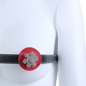 แผ่นปิดจุกนมรูปเกล็ดหิมะ QKKQ ชุดชั้นในแบบรัดหน้าอก BDSM ชุดชั้นในเฟติชพร้อมหนามติดจุกนม ของเล่นเซ็กซี่สำหรับคู่รัก - Product Image 4