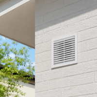 Grille d'aération carrée en ABS blanc durable, à persiennes, pour montage mural, pour salle de bain, cuisine, ventilation HVAC