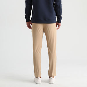 กางเกงลำลองสแปนเด็กซ์ขากว้างขาตรงสำหรับผู้ชายกางเกงลำลองผ้าคอตตอนผ้าสแปนเด็กซ์เย็บปักตามสั่งเทคนิคการปิดเอวยางยืดใหม่ - Product Image 4