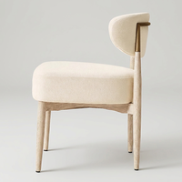 Ensemble de chaises de salle à manger de luxe haut de gamme, chaises de salle à manger en bois massif courbé en forme de croissant, fabriquées à la main, pour hôtels et restaurants