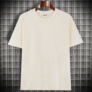 HG9910 Nuova T-shirt Estiva da <span class=keywords><strong>Uomo</strong></span> a <span class=keywords><strong>Mezza</strong></span> <span class=keywords><strong>Manica</strong></span>, Casual, Tinta Unita, Versatile, con Strass Termoadesivi, in Tessuto Lavorato a Maglia, Vestibilità Ampia - Product Image 5