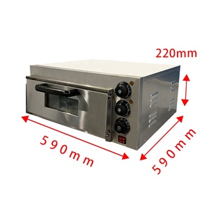 Horno de <span class=keywords><strong>Pizza</strong></span> de Acero Inoxidable de Una Sola Placa para Mostrador, con Termostato Ajustable, para Uso Comercial en Panaderías y Restaurantes - Product Image 3