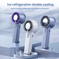 Ventilateur portable à vitesse réglable, ventilateur de refroidissement manuel, affichage numérique, rechargeable par USB, mini ventilateur de refroidissement, ventilateur de refroidissement d'air