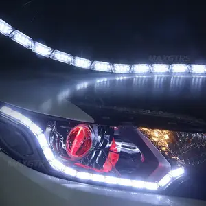 Laufende LED Tagfahrlicht Auto LED DRL Streifen Licht Kristall LED Tear Eye Strip Mit Kontroll leuchte