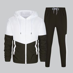Di alta qualità da uomo multicolore manica lunga oversize felpe con cappuccio Set di pantaloni Casual Fitness Outdoor Set abbigliamento sportivo da uomo - Product Image 5