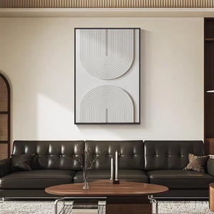 Conjunto de Arte de Parede Abstrata Neutra com 3 Peças em Preto, Branco e Marrom, Impressões Geométricas de Luxo Modernas, Decoração de Parede Nórdica - Product Image 5