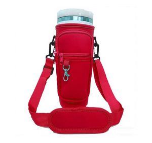 Manchons isolants en néoprène rouge 40OZ avec logo personnalisé pour gobelets isothermes grande capacité - Product Image 1