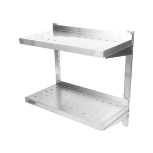 Estante de Pared de Acero Inoxidable para Cocina, Estante Flotante de 2 Niveles, Estante de Pared Multi-Nivel - Product Image 2