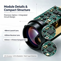Capteur de distance laser ERDI LASER 3 km TTL 1535 nm 10 Hz, module télémètre laser pour intégration OEM