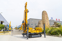 Foreuse pneumatique sur chenilles Hengwang 500m, machine de forage de puits d'eau diesel pour roches dures et roches végétées
