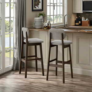 <span class=keywords><strong>Chaise</strong></span> <span class=keywords><strong>de</strong></span> salle à manger <span class=keywords><strong>en</strong></span> <span class=keywords><strong>bois</strong></span> massif au design moderne tabouret <span class=keywords><strong>de</strong></span> bar avec dossier haut pour îlot <span class=keywords><strong>de</strong></span> maison ou table <span class=keywords><strong>de</strong></span> bar - Product Image 6