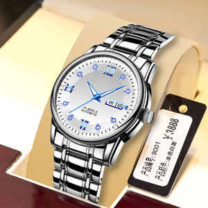 Reloj de lujo a la moda para hombre, reloj dorado con logotipo personalizado para hombre, reloj de alta calidad con pantalla semanal, automático, resistente al agua - Product Image 4