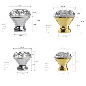 مقابض الأبواب ، مقابض نايتستاندس ، تسريحة ذهبية صغيرة للخزانة ، خزانة الملابس ، خزانة الملابس - Product Image 3