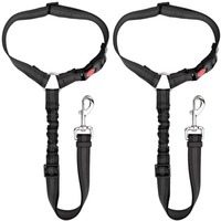 Ceinture de sécurité pour chien réglable en nylon élastique réfléchissant pour siège de voiture