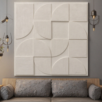 Peinture personnalisée moderne minimaliste pour salon Décoration intérieure 3d en relief Texture blanche Peinture d'art mural géométrique faite à la main Peinture décorative