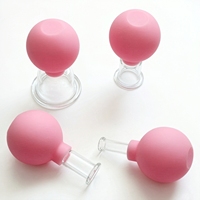 Ensemble de ventouses en silicone 4 pièces, masseur facial, ventouse pour le lifting de la peau du visage, anti-cellulite, anti-rides, thérapie par ventouses, ventouses faciales