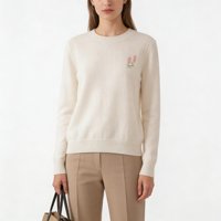 Pulls en gros personnalisables avec logo – Pulls tricotés à manches longues pour femme, couleur unie, mode hiver