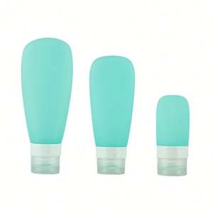 Botellas de viaje de silicona 30/60/90mL, contenedores de viaje exprimibles vacíos recargables para loción acondicionador de champú - Product Image 1