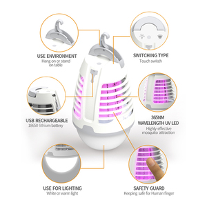 2 Trong 1 <span class=keywords><strong>Micro</strong></span> USB Sạc Không Độc Hại Hóa Chất Miễn Phí Photocatalyst LED Muỗi Killer Côn Trùng Ánh Sáng Bẫy Bug <span class=keywords><strong>Zapper</strong></span> - Product Image 3