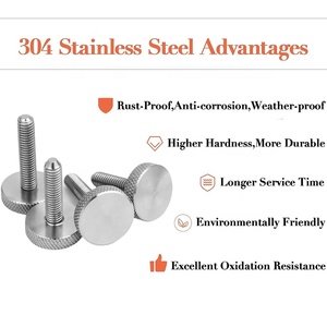 Vite a pollice con pomello zigrinato grande e piatto in acciaio inossidabile SS304 GB835 M3 M4 M5 M6 <span class=keywords><strong>M8</strong></span> M10 - Product Image 5