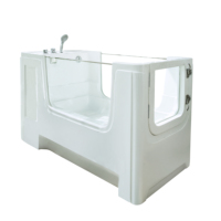 Baignoire ronde autoportante en acrylique moderne pour 1 personne, écologique, avec fonction de massage et de vidange, pour usage intérieur