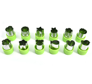 Forma Taglierina di verdure Set 12pcs Mini Torta di Frutta E Cookie Cutter Stamp Muffa Con Coperchio In Plastica Per Proteggere La Mano pasta del gioco Cutter - Product Image 2