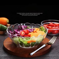 Plastic Kom Ronde Party Salade Bowling Fruit Snackpot Doorzichtige Acryl Kommen