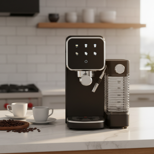 Machine à café semi-automatique électrique avec système de brassage, système d'eau chaude, pression de 15 bars, panneau tactile coloré, vapeur flexible, idéale pour les hôtels - Product Image 6