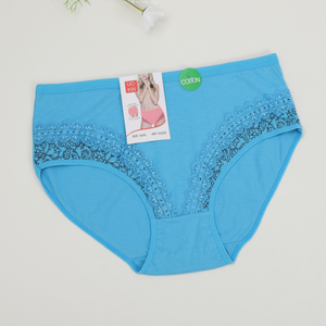 Big Butt <span class=keywords><strong>Fat</strong></span> Women 3xl 4xl 5xl Plus Size Puur Katoenen Mama Slipje Met Kanten Huid Gezond Hoogbouw Ondergoed Volledig Slips - Product Image 2